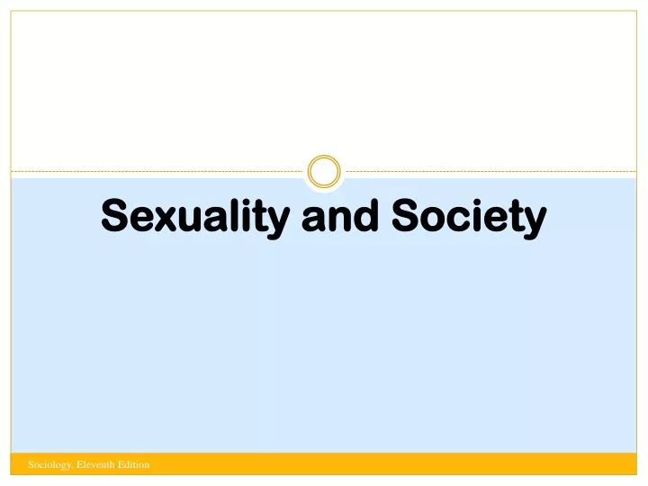 sexuality and society