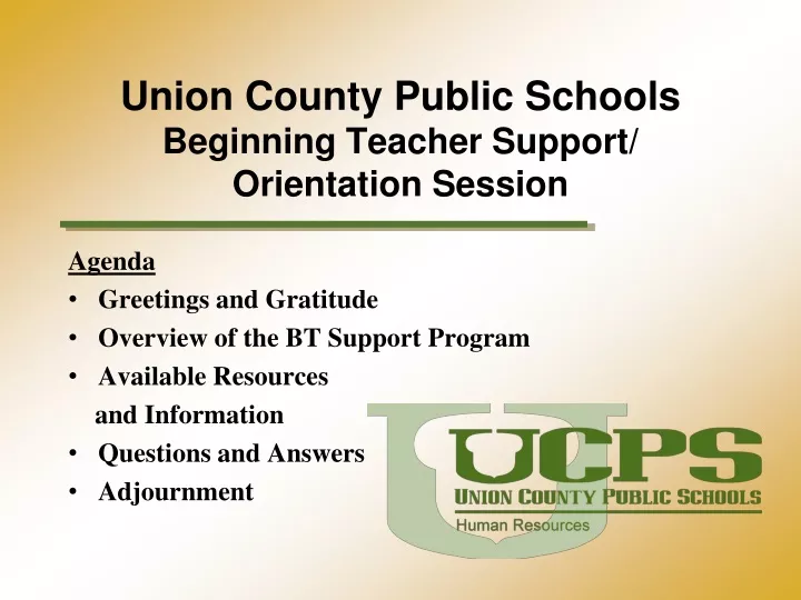union county public schools beginning teacher support orientation session