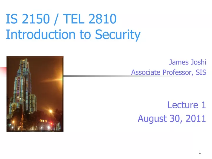 is 2150 tel 2810 introduction to security