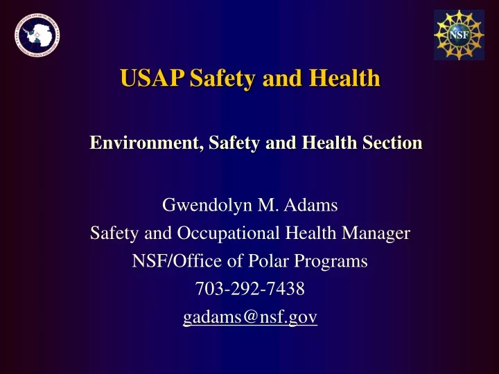 usap safety and health