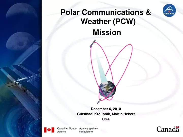 polar communications weather pcw mission december