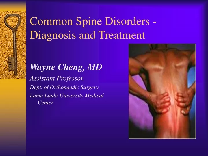 common spine disorders diagnosis and treatment