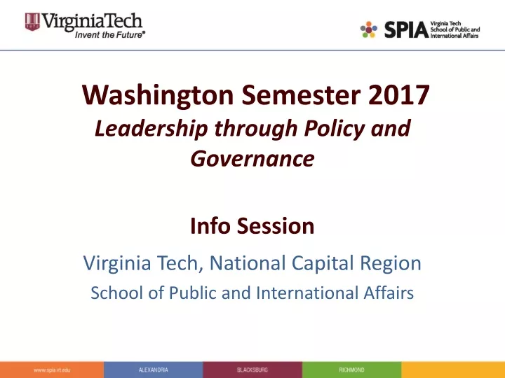 washington semester 2017 leadership through policy and governance info session