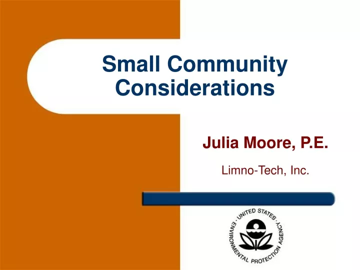 small community considerations