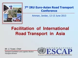 Facilitation  of  International  Road Transport  in  Asia