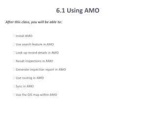 After this class, you will be able to:  Install AMO  Use search feature in AMO