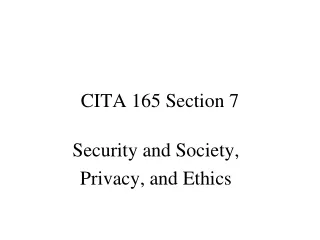 CITA 165 Section 7