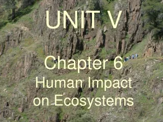 UNIT V  Chapter 6 Human Impact on Ecosystems