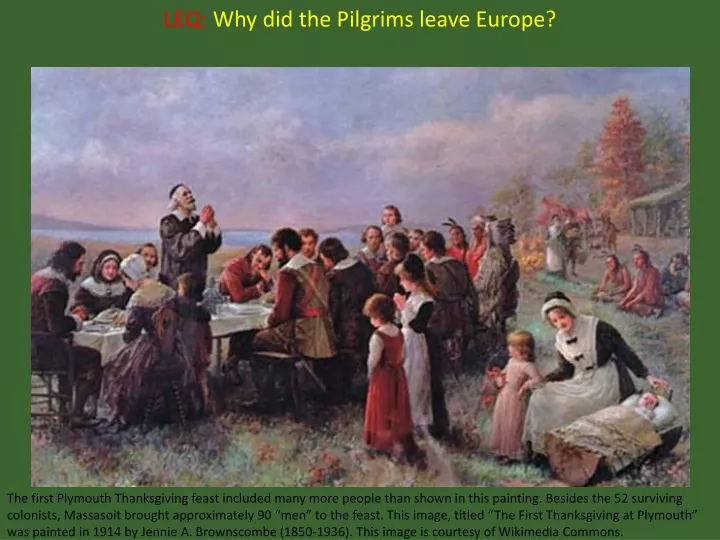 leq why did the pilgrims leave europe