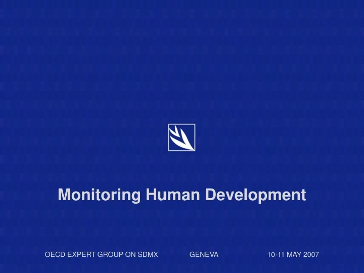 monitoring human development oecd expert group
