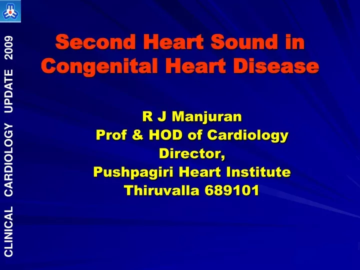 second heart sound in congenital heart disease