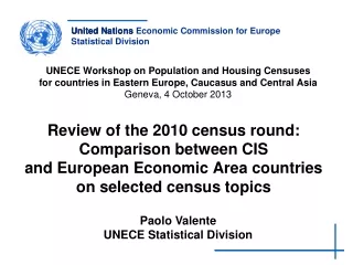 Paolo Valente UNECE Statistical Division