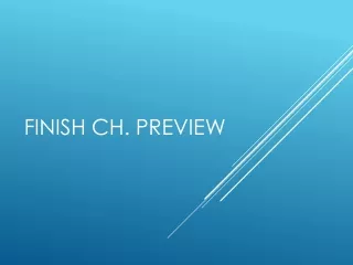 Finish Ch. Preview