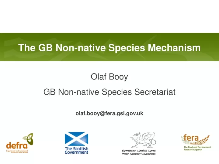 the gb non native species mechanism