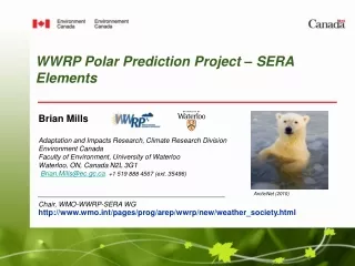 WWRP Polar Prediction Project – SERA Elements