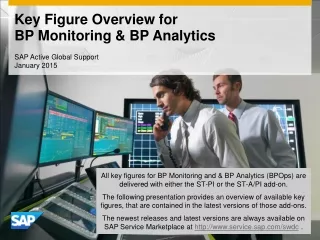 Key Figure Overview for  BP Monitoring &amp; BP Analytics