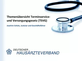 Themenübersicht Terminservice- und Versorgungsgesetz (TSVG)