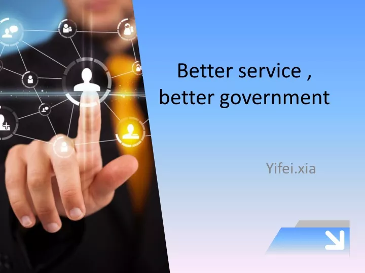 better service better government