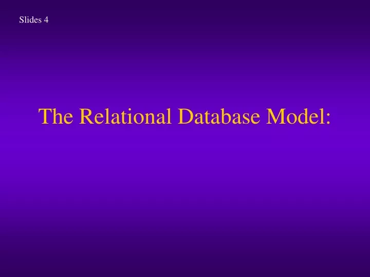 the relational database model