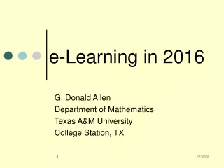 e-Learning in 2016