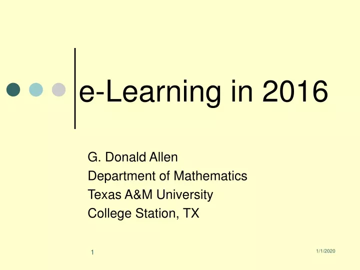 e learning in 2016