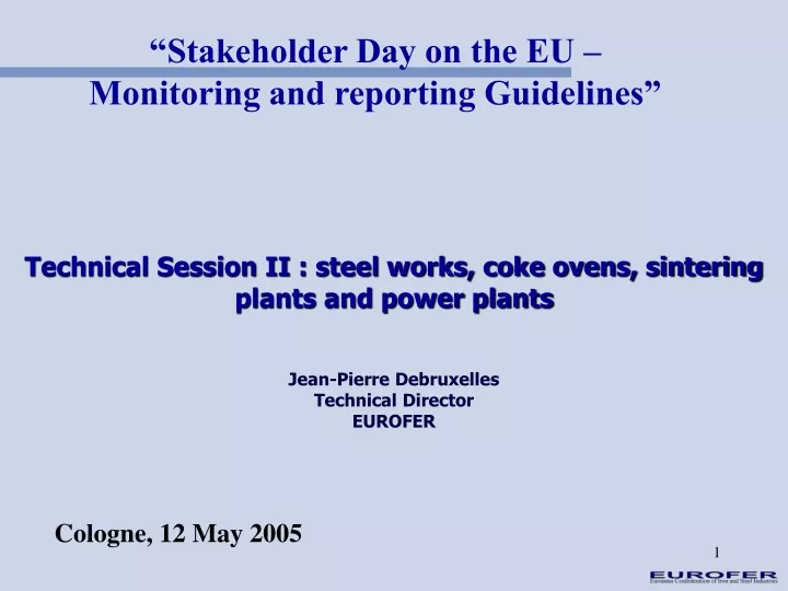 stakeholder day on the eu monitoring and reporting guidelines