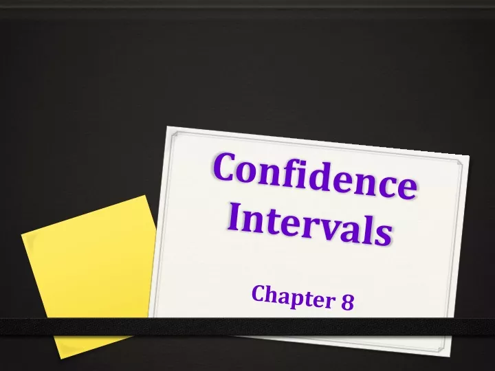 confidence intervals