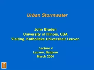 Urban Stormwater