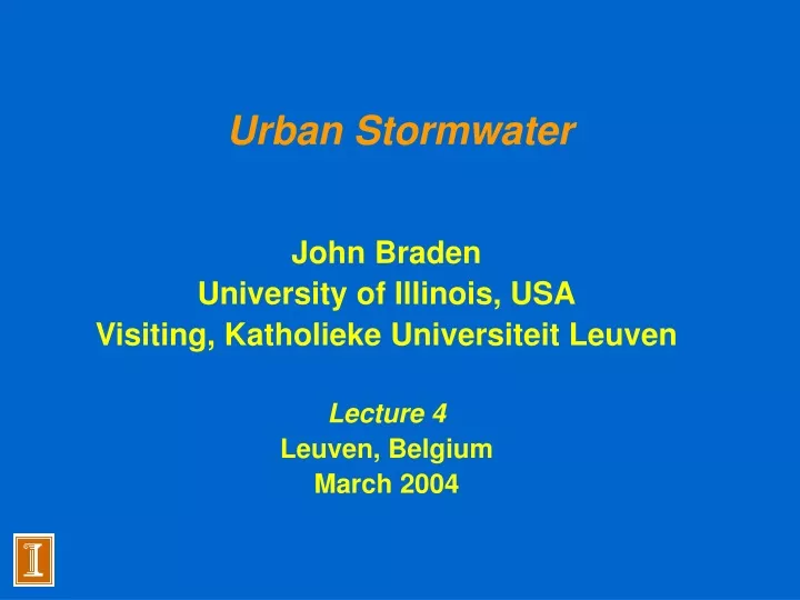 urban stormwater