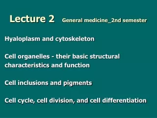 Lecture  2	   General medicine _2nd  semester