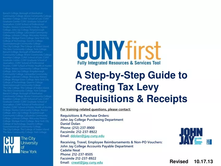 a step by step guide to creating tax levy