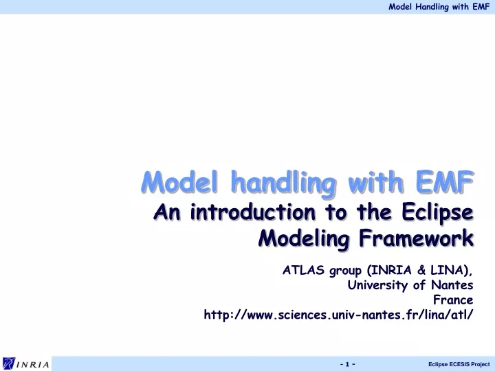 model handling with emf an introduction