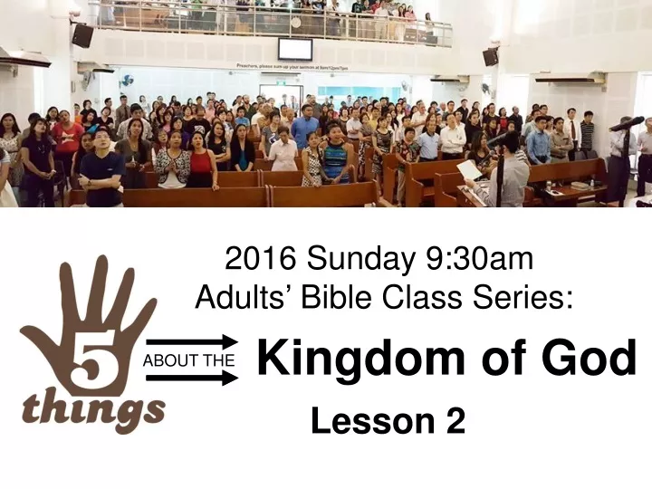 kingdom of god lesson 2