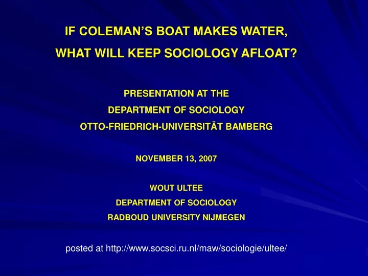 if coleman s boat makes water what will keep