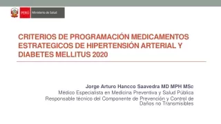 Jorge  Arturo Hancco Saavedra MD MPH  MSc