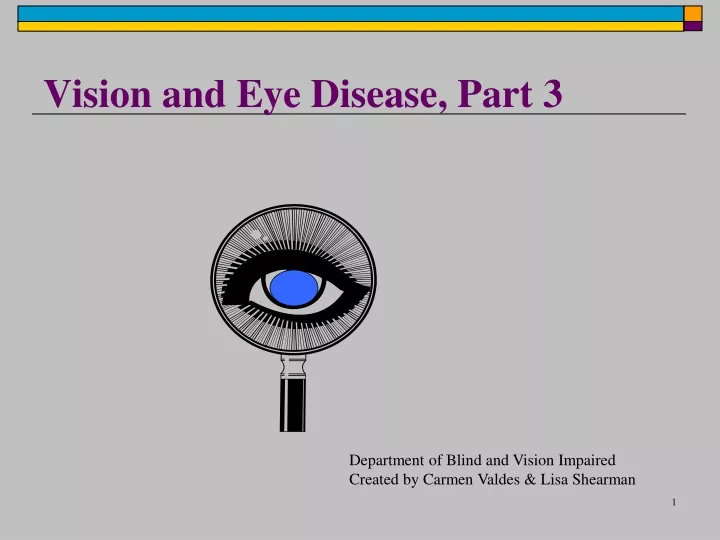 vision and eye disease part 3