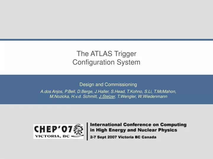 the atlas trigger configuration system