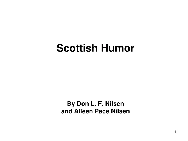 scottish humor