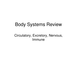 Body Systems Review