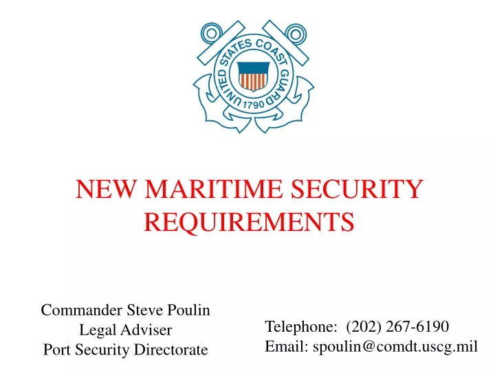 new maritime security requirements