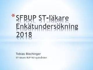 SFBUP ST-läkare Enkätundersökning 2018