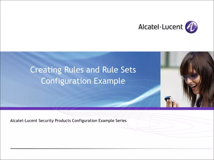 creating rules and rule sets configuration example