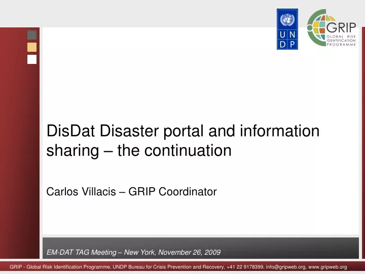 disdat disaster portal and information sharing