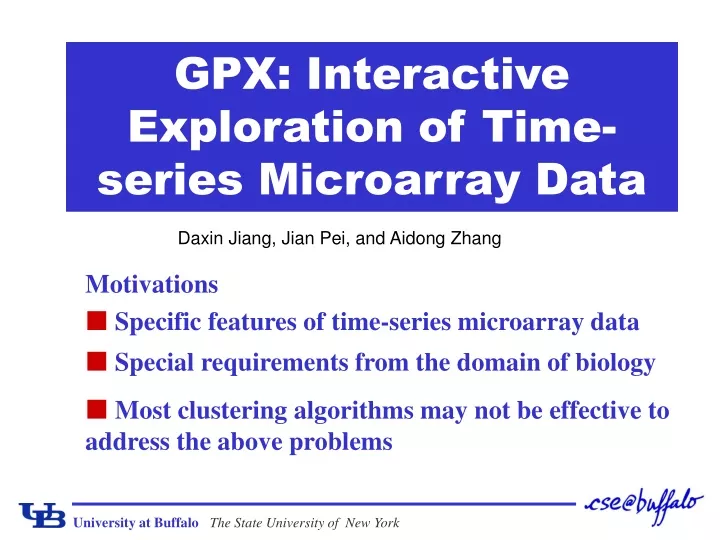 gpx interactive exploration of time series microarray data
