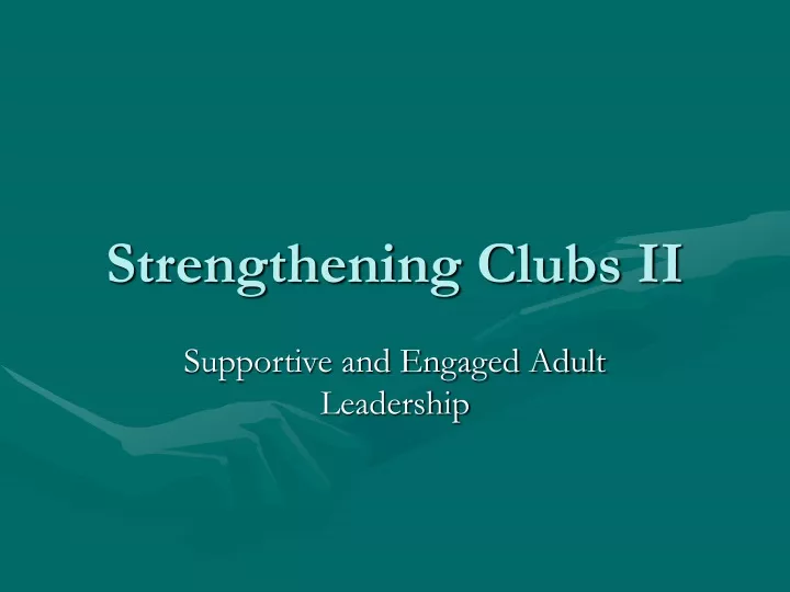 strengthening clubs ii