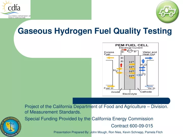 gaseous hydrogen fuel quality testing