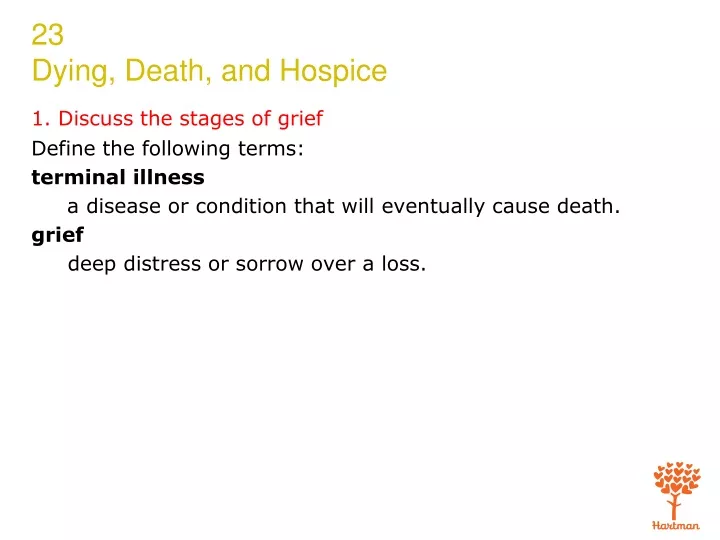 1 discuss the stages of grief