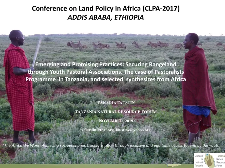 conference on land policy in africa clpa 2017