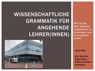 Wissenschaftliche grammatik für angehende lehrer (innen )