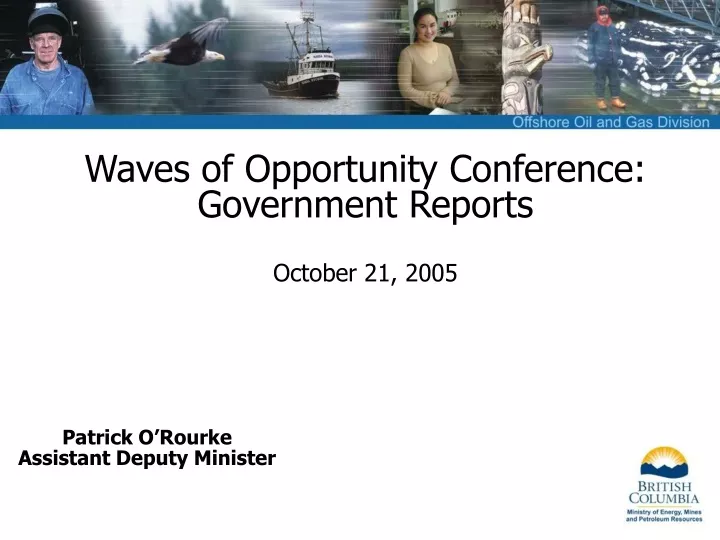 waves of opportunity conference government reports october 21 2005